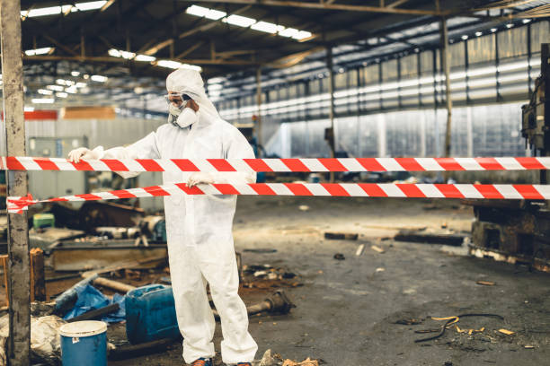 Professional Sewage Cleanup technician working in Cleburne, TX